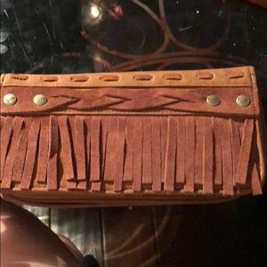 Brown frilly Roxy wallet